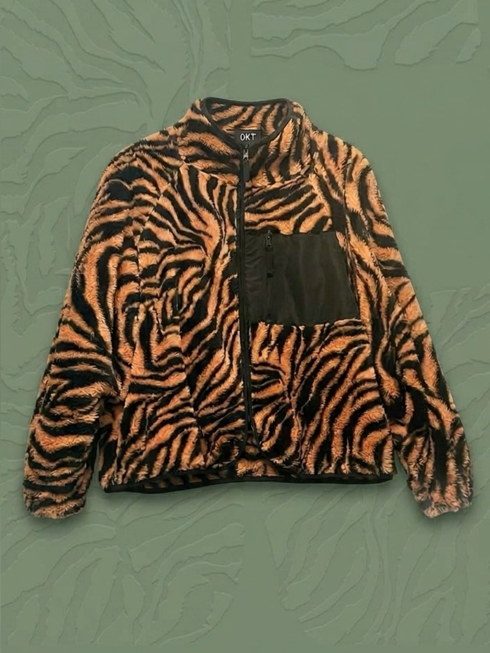 Plush Tiger Print Jacket